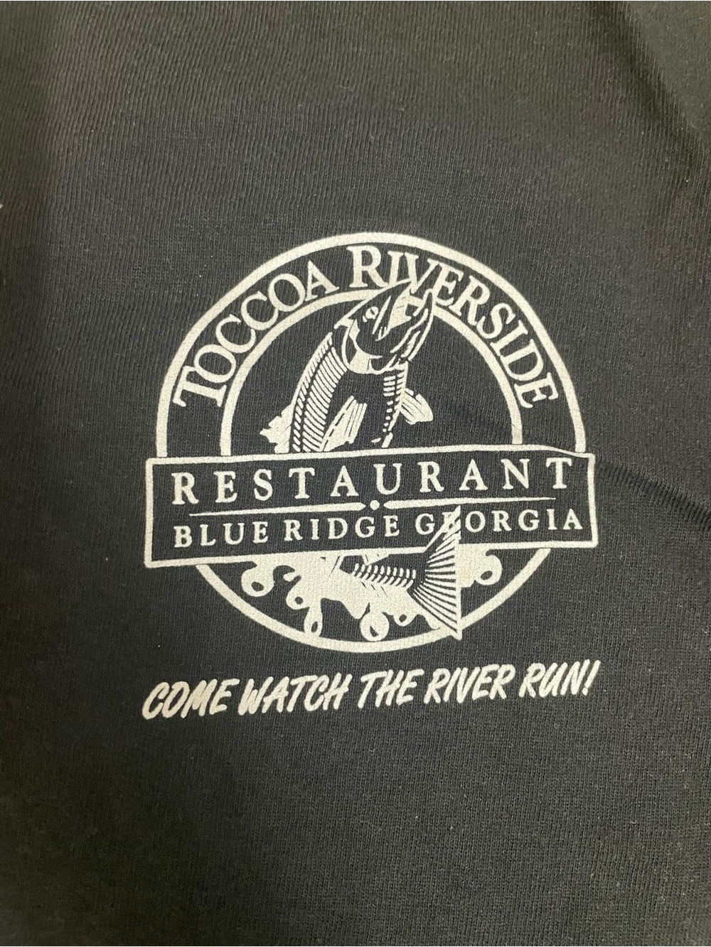 Toccoa Riverside Restaurant Georgia Pecan Trout Graphic T-Shirt Men's Size L - Picture 4 of 7